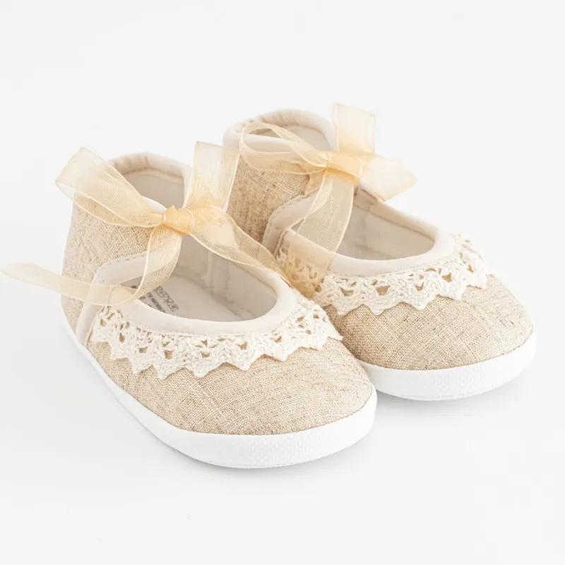 New Baby Kojenecké krajkové capáčky hnědá 0-3 m