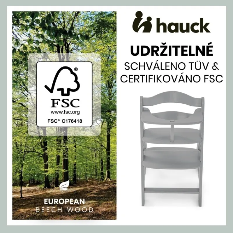 Hauck Alpha+ dřevěná židle