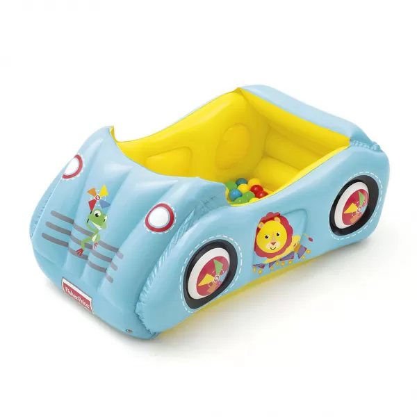 Fisher Price Dětské nafukovací autíčko Fisher-Price s míčky 119x79x51 cm