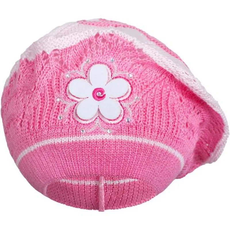 New Baby Pletená čepička-baret tmavě