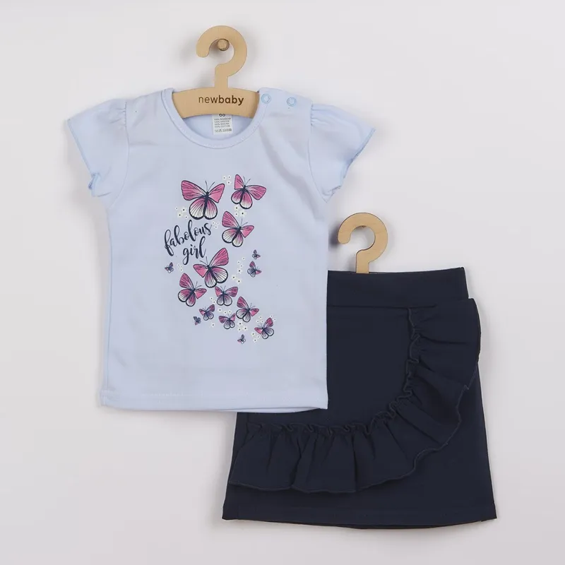 New Baby Kojenecké tričko se sukýnkou Butterflies