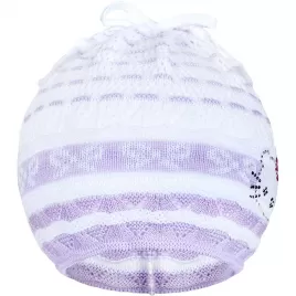 New Baby Pletená čepička-šátek kočička