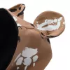 New Baby Kojenecký bavlněný overal s kapucí a oušky tlapka hořčicový