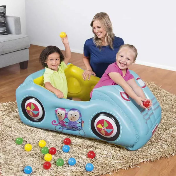 Fisher Price Dětské nafukovací autíčko Fisher-Price s míčky 119x79x51 cm