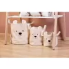 Childhome Koše na hračky Teddy Off White 3 ks