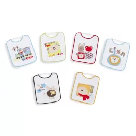 INTERBABY Bryndák froté s fólií a gumičkou 25x30 cm