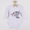 New Baby Body s potiskem Více vlasů než taťka - dárkové balení