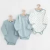 New Baby Kojenecké celorozepínací body Classic II Uni 3ks mátové