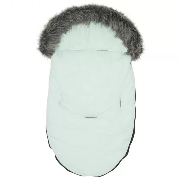 New Baby Dětský fusák s kožíškem dusty green