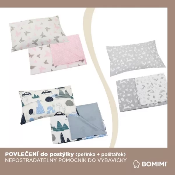 Bomimi POVLEČENÍ 120x90 (peřinka + polštářek) AUTÍČKA