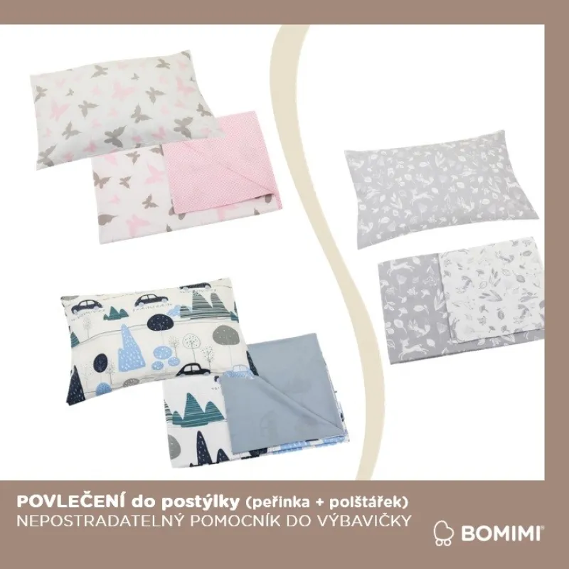 Bomimi POVLEČENÍ 120x90 (peřinka + polštářek) AUTÍČKA