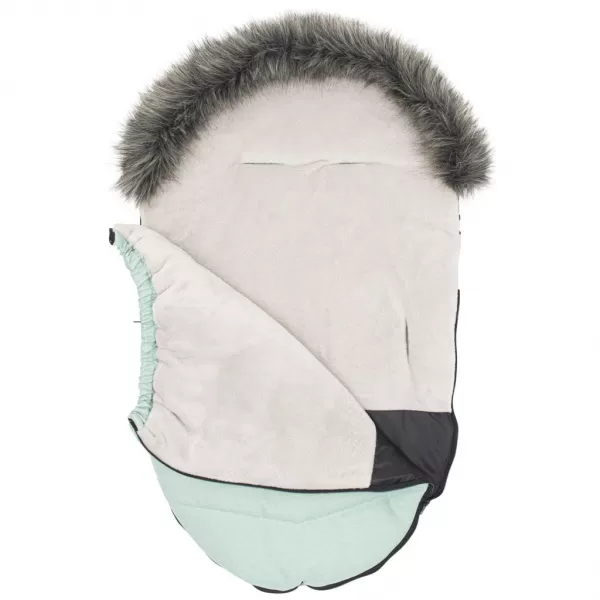 New Baby Dětský fusák s kožíškem dusty green