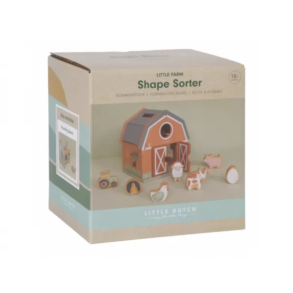 Little Dutch Domek s vkládacími tvary dřevěný Farma