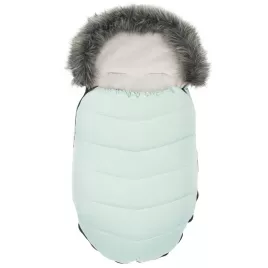 New Baby Dětský fusák s kožíškem dusty green