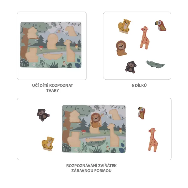 Zopa Dřevěné puzzle jungle, Wood