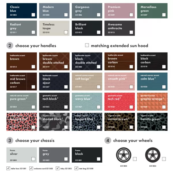 JOOLZ Tailor Day+ kompletní set textilie dle výběru podvozek Black Madla dle výběru