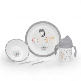INTERBABY Jídelní set ZVÍŘÁTKA +6M