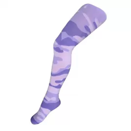 New Baby Bavlněné punčocháčky s maskáčovým vzorem světlo růžovo-fialové