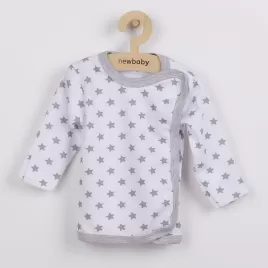 New Baby Kojenecká košilka Classic II šedá s hvězdičkami