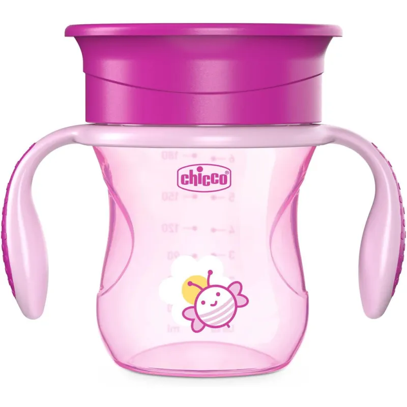 CHICCO Hrneček Perfect 360 s držadly 200 ml 12m+