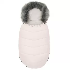 New Baby Dětský fusák s kožíškem dusty pink