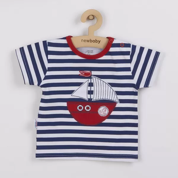 New Baby Kojenecká souprava tričko a kraťásky Marine