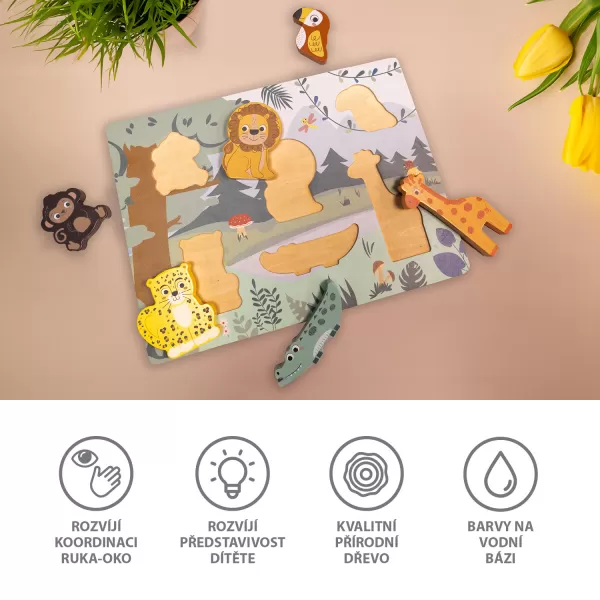 Zopa Dřevěné puzzle jungle, Wood
