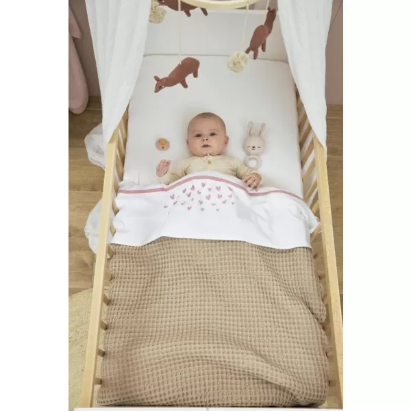 Meyco Deka do postýlky Waffle Teddy fleece