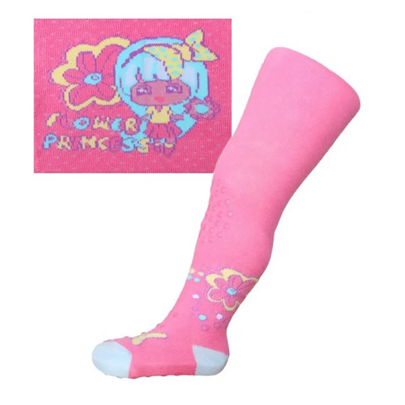New Baby Bavlněné punčocháčky 3xABS růžové flower princess