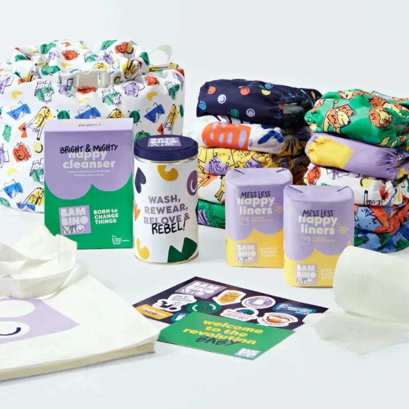 Bambino Mio Sada látkových plenek Little Rebel Bundle