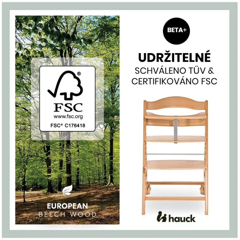 Hauck Beta+ B dřevěná židle