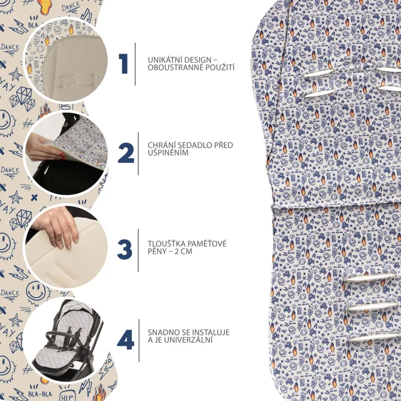Zopa Vložka do kočárku z paměťové pěny Comfort