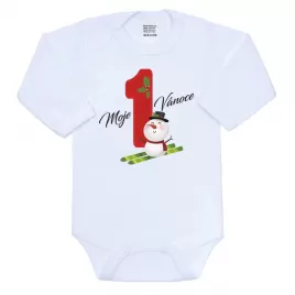 New Baby Body s potiskem Moje první Vánoce