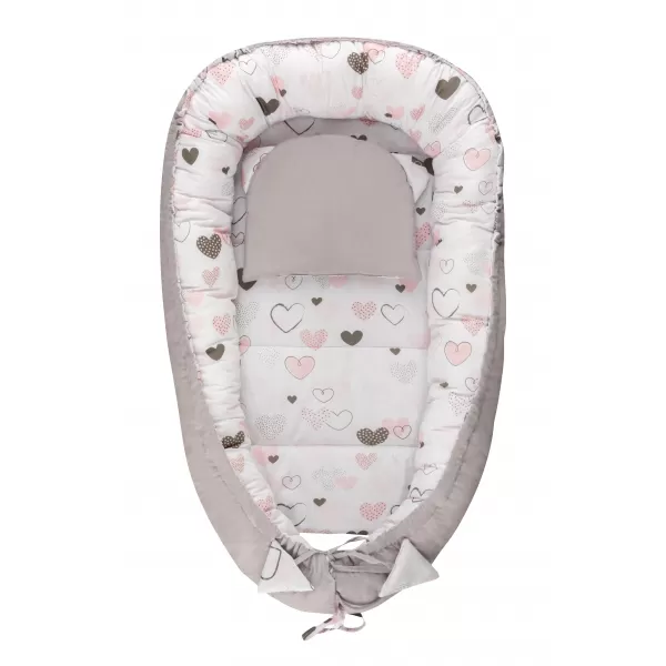 Bomimi HAGI Hnízdečko s polštářkem soft, SRDÍČKA