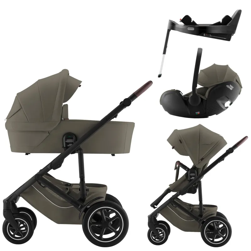 Britax Set kočárek Smile 5Z + hluboká korba + autosedačka Baby-Safe PRO + Vário Base 5Z