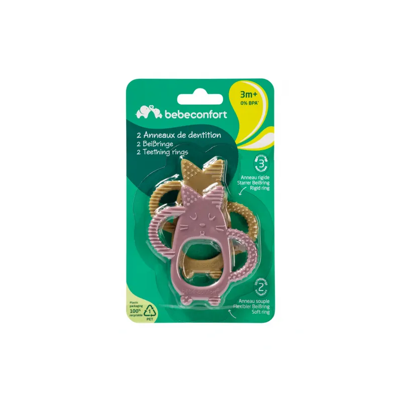 Bebeconfort Kousátko kočička 3m+ Green Lavander 2 ks