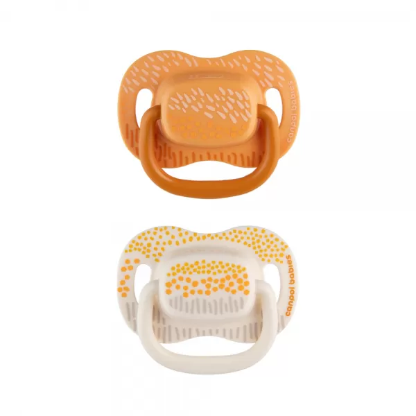 CANPOL BABIES Set symetrických silikonových dudlíků Mountains 6-18m 2ks