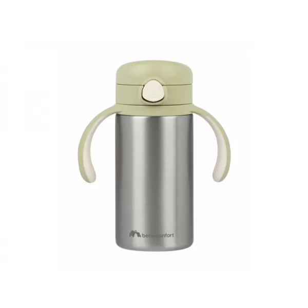 Bebeconfort Hrnek termoizolační s brčkem nerez 280 ml