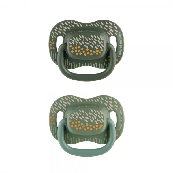 CANPOL BABIES Set symetrických silikonových dudlíků Mountains 18m+ 2ks