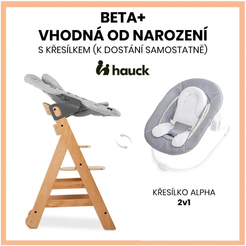 Hauck Beta+ B dřevěná židle