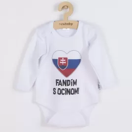 New Baby Body s potiskem Fandím s ocinom biele