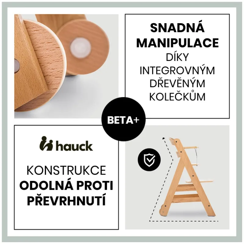 Hauck Beta+ B dřevěná židle