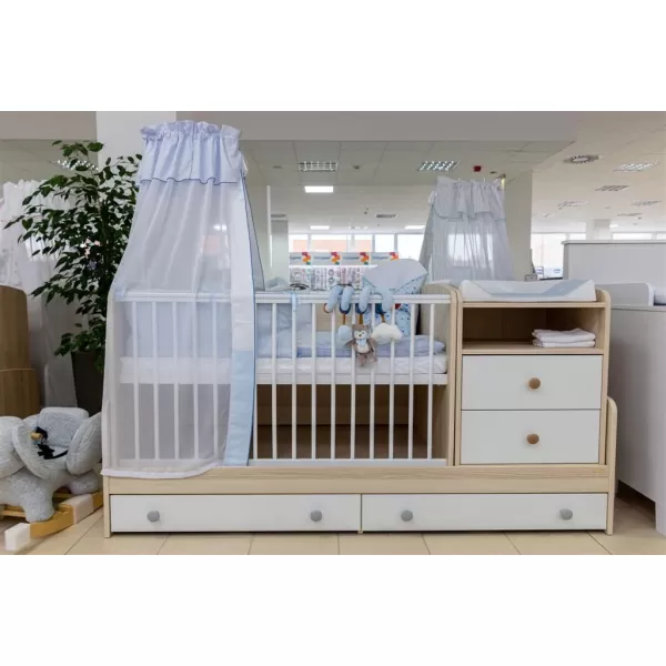 Faktum Kombi postýlka Colette 70x120 Grey Lišta proti okusu: bez lišty