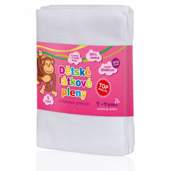T-TOMI Pleny látkové TETRA 80x80 cm, 5 ks