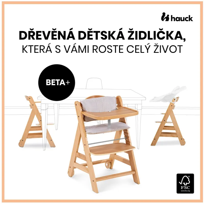 Hauck Beta+ B dřevěná židle
