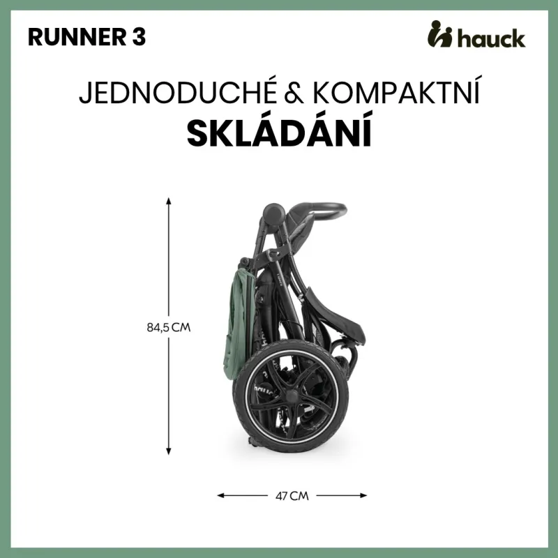 Hauck Sporťák Runner 3 s ruční brzdou