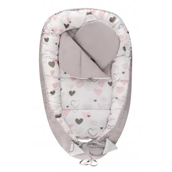 Bomimi HAGI Hnízdečko s polštářkem soft, SRDÍČKA