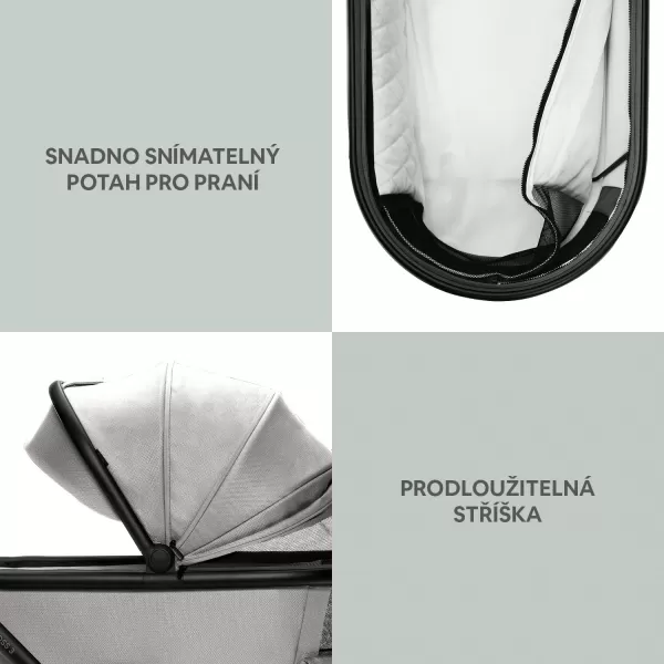 Zopa Set kočárek Move Cross 3 + hluboká korba  Move XL 3 + autosedačka XM boss grey+ báze