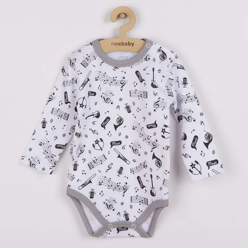 New Baby Kojenecké body s dlouhým rukávem Music