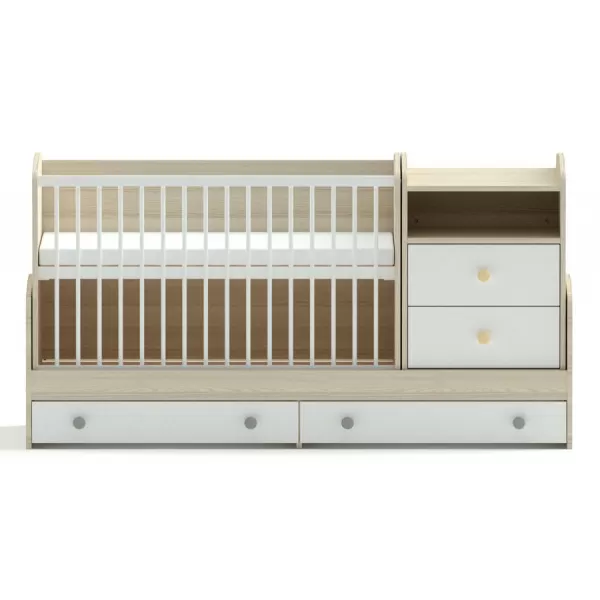 Faktum Kombi postýlka Colette 70x120 Grey Lišta proti okusu: bez lišty